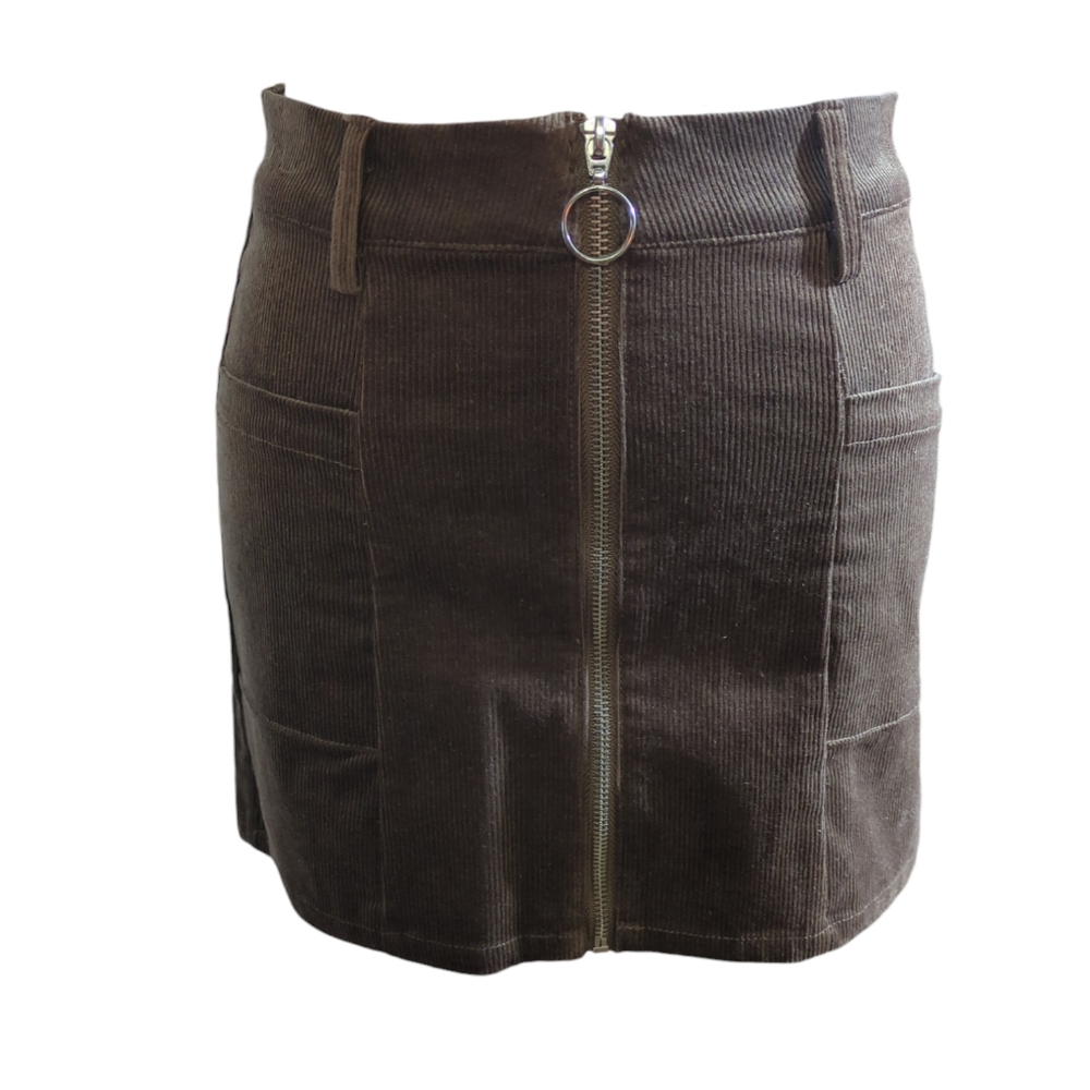 Altar'd state mini skirt corduroy brown size s 70% cotton 29%Rayon